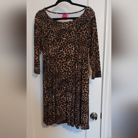 Torrid X Betsy Johnson Leopard  Skater Dress - Picture 1 of 4
